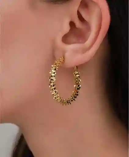 Argollas Corona Dorada 4cm