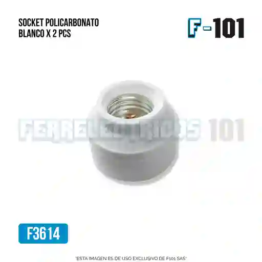 Socket Policarbonato Blanco X 2 Pcs Eca60