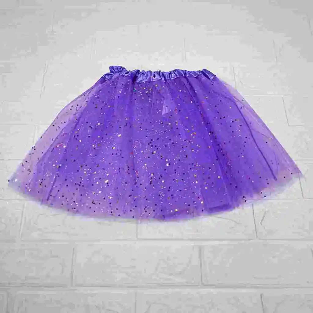 Falda Tutu Morado Escarchado Halloween