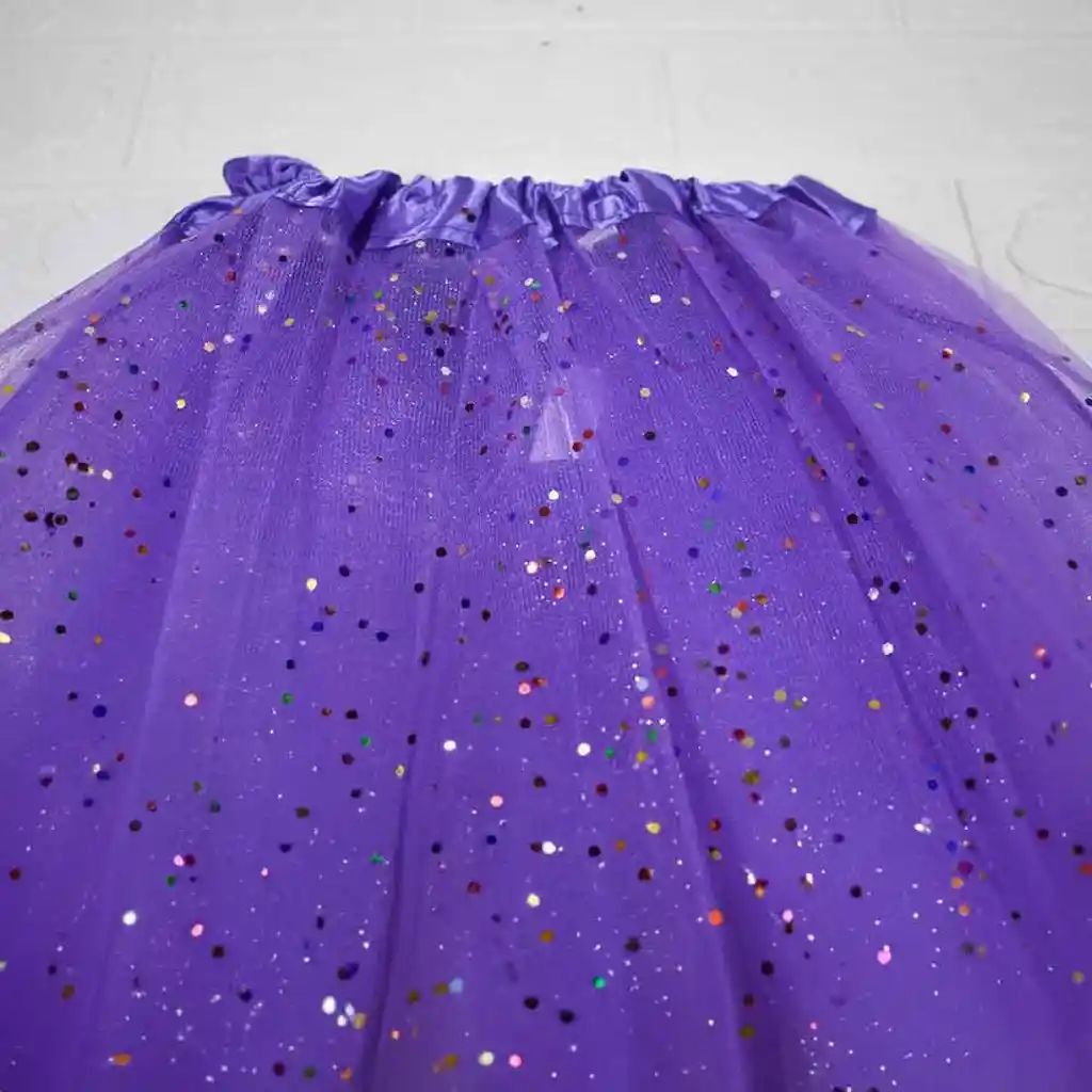 Falda Tutu Morado Escarchado Halloween