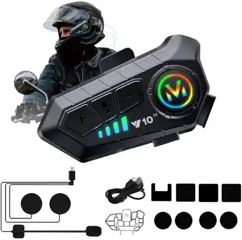Intercomunicador Inalámbrico Bluetooth De Casco Moto Kr-m1