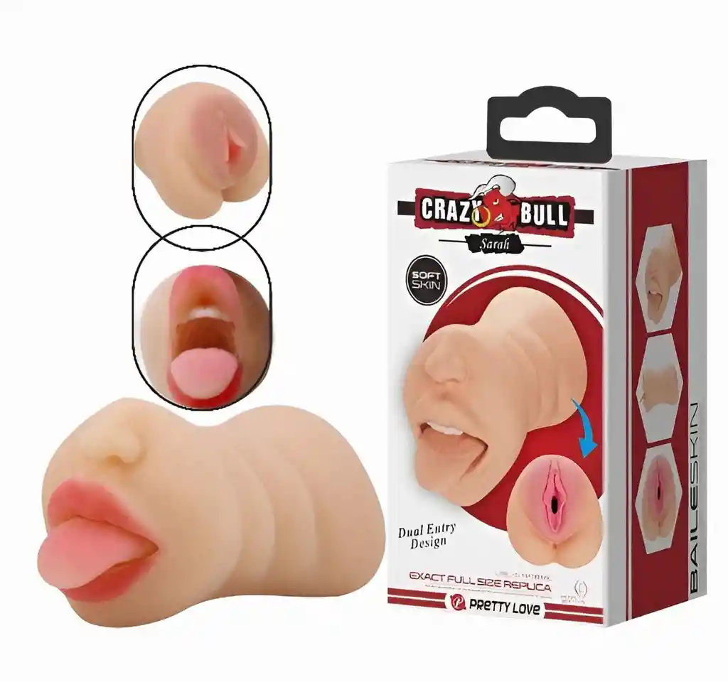 Masturbador Masculino Ultra Realista Dos En Uno Vagina Y Boca