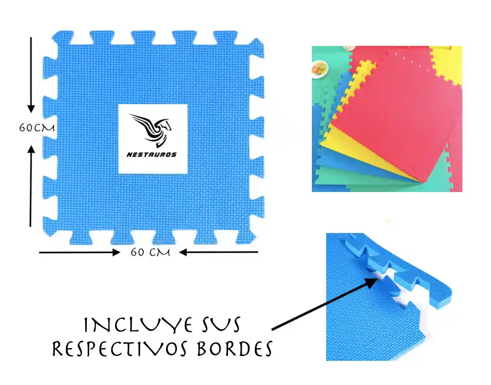 Tapete Foamy 60 X 60 - 12 Laminas