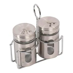 Set De Especieros Con Soporte Metalico X2