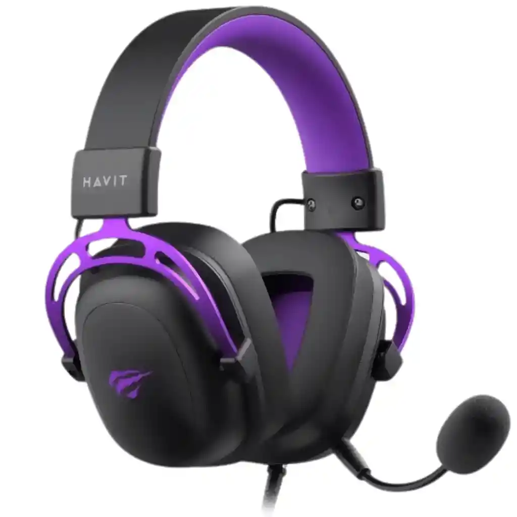 Diadema Gamer Havit Gamenote H2002c+u Usb 7.1 Negro Morado