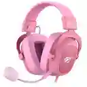 Diadema Gamer Rgb Havit H2002d Rosa 3.5mm