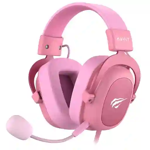 Diadema Gamer Rgb Havit H2002d Rosa 3.5mm