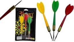 X3 Dardos Punta Metálica Repuesto Tablero Tiro Blanco Diana