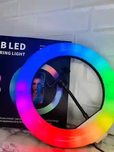Aro De Luz 26cm Rgb Con Tripode