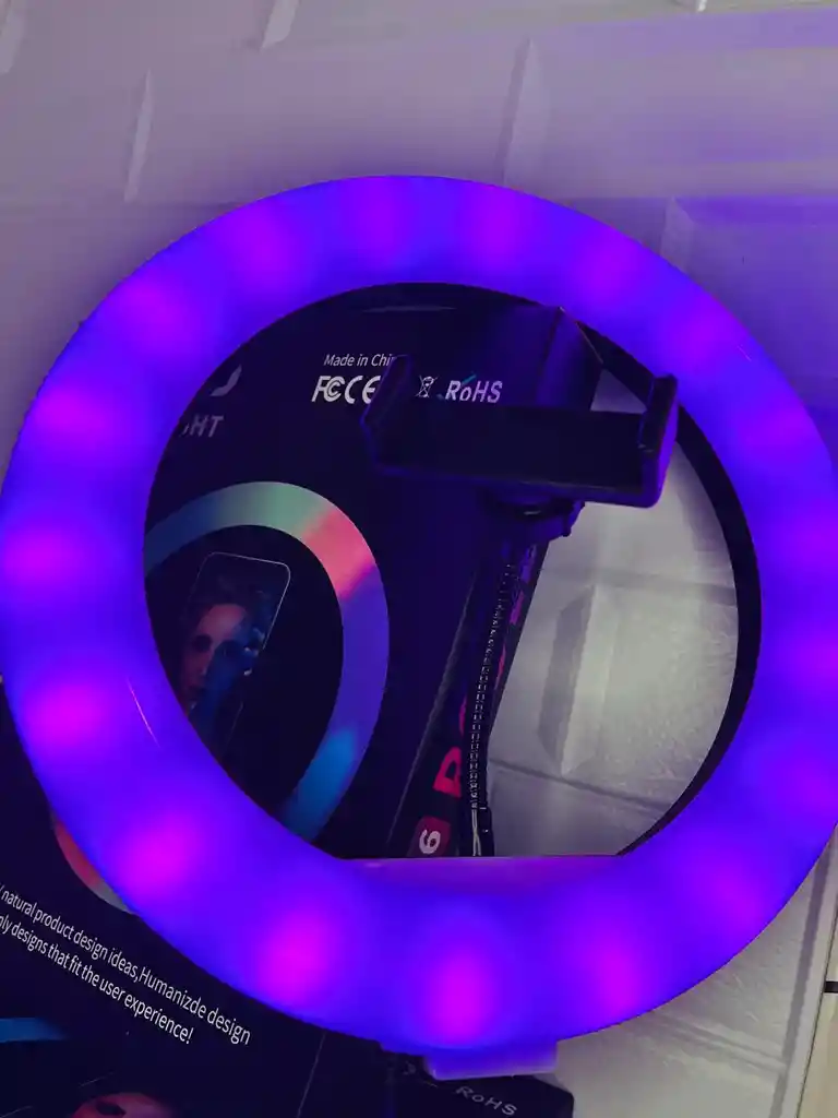 Aro De Luz 26cm Rgb Con Tripode
