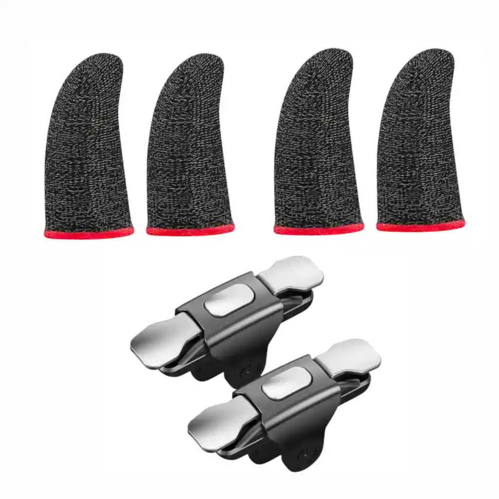 Gatillos L1 R1 Gamer Para Celular + 2 Pares De Dedales