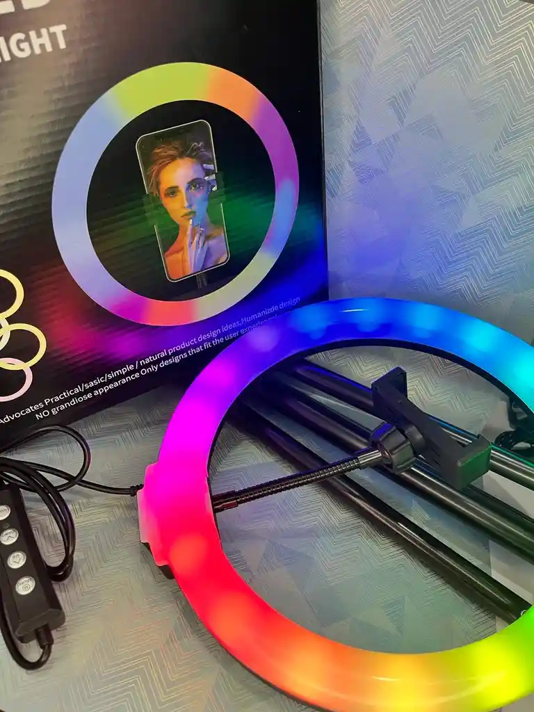 💡 Aro De Luz Profesional Rgb 🌈iluminación Perfecta Para Tus Fotos Y Videos.