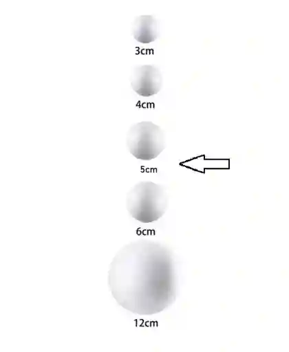 Bola De Icopor De 5 Cm X 3 Unidades