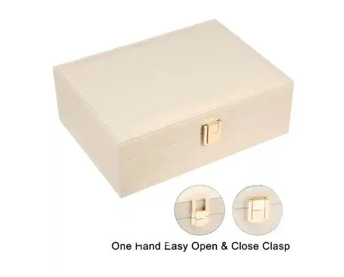 Joyero Mini Cofre 2 Niveles Organizador De Mesa