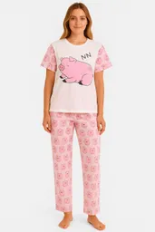 Conjunto De Pijama Estampada De Dos Piezas Talla Unica