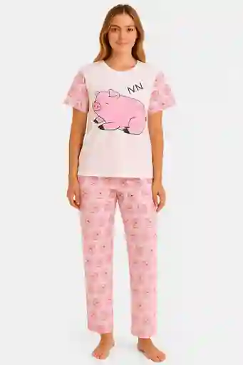 Conjunto De Pijama Estampada De Dos Piezas Talla Unica