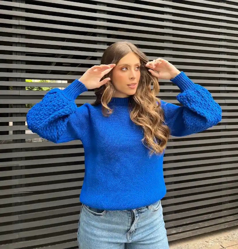 Suéter Pompeya Azul - Talla Ml