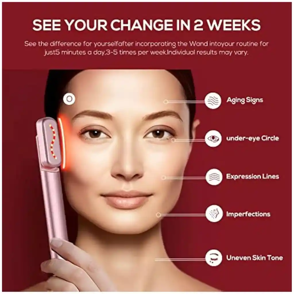 Terapia De Luz Roja Para Cara Masajeador Ojos Varita