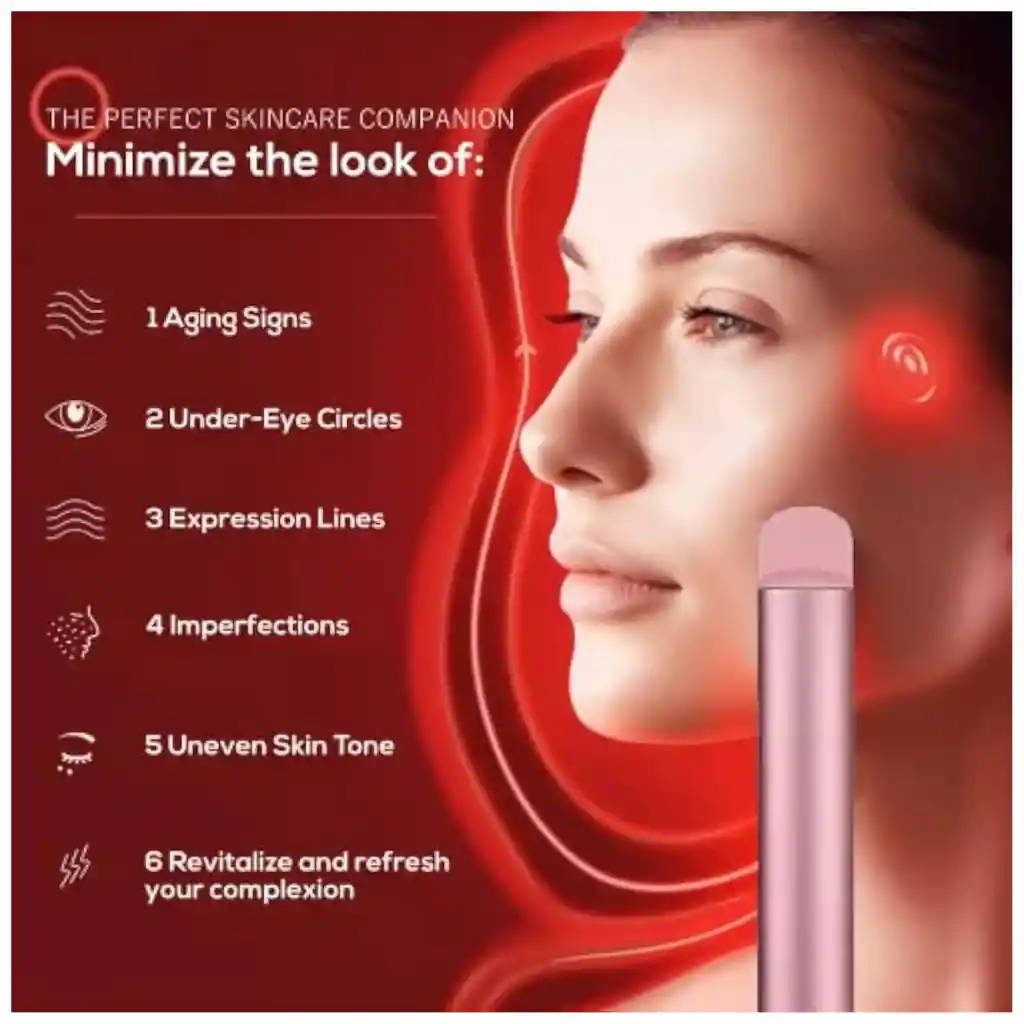 Terapia De Luz Roja Para Cara Masajeador Ojos Varita