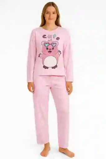 Conjunto De Pijama Estampada De Dos Piezas Talla Unica