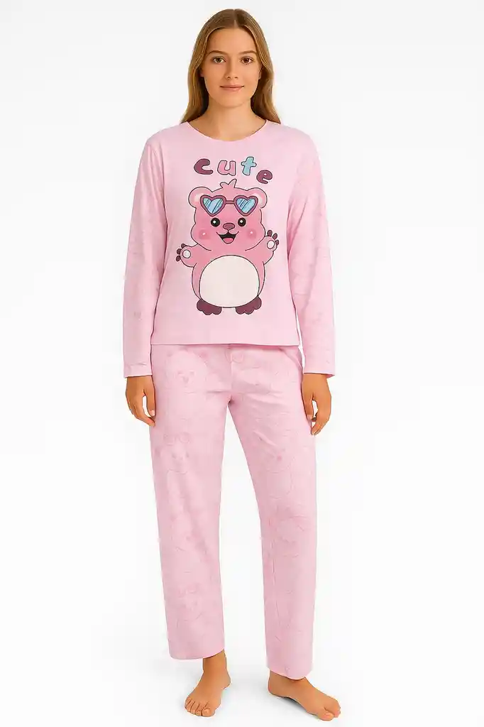 Conjunto De Pijama Estampada De Dos Piezas Talla Unica