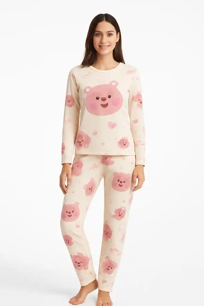Conjunto De Pijama Estampada De Dos Piezas Talla Unica