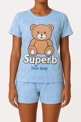 Conjunto De Pijama Estampada De Dos Piezas Talla Unica