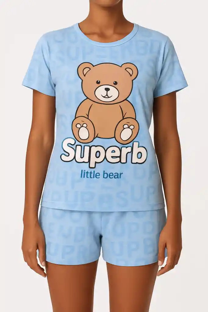 Conjunto De Pijama Estampada De Dos Piezas Talla Unica