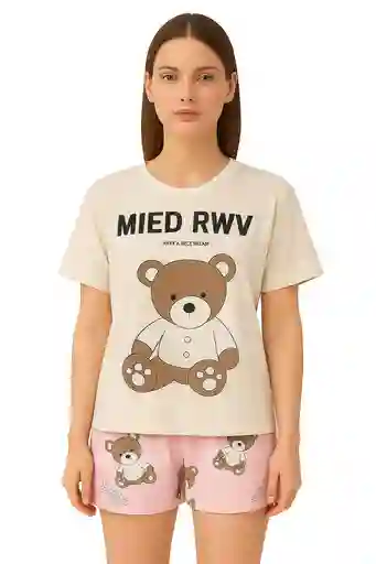 Conjunto De Pijama Estampada De Dos Piezas Talla Unica