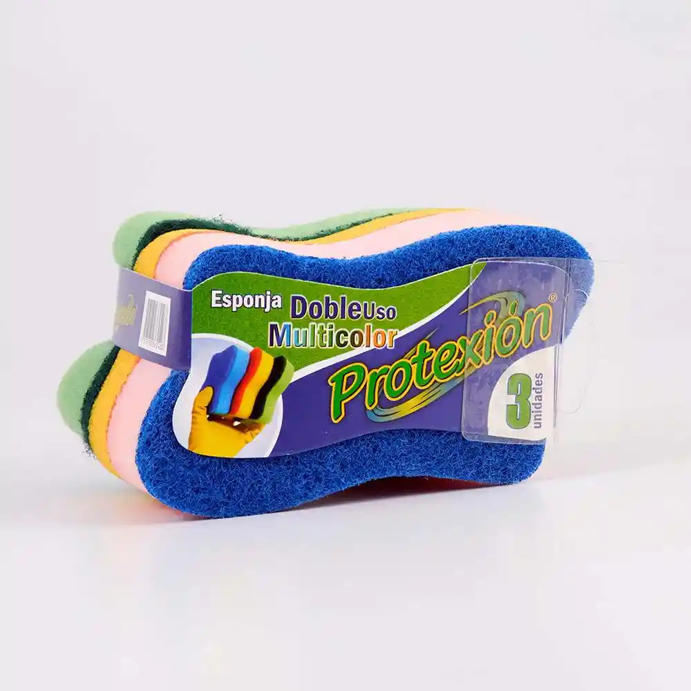 Esponjas Visionario Doble Uso Multicolor 3 Ud Poliester