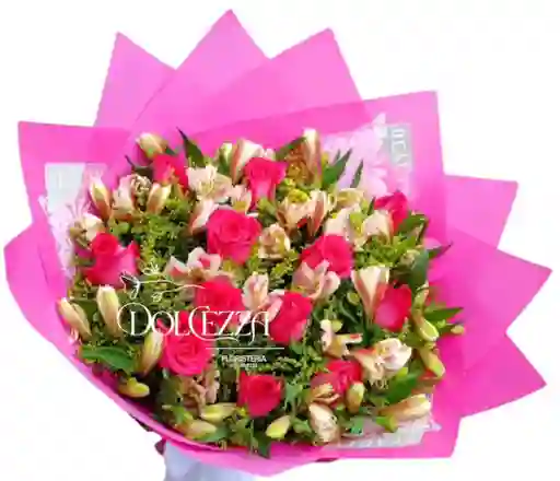 Flores Rosas Fucsia Hermoso Detalle