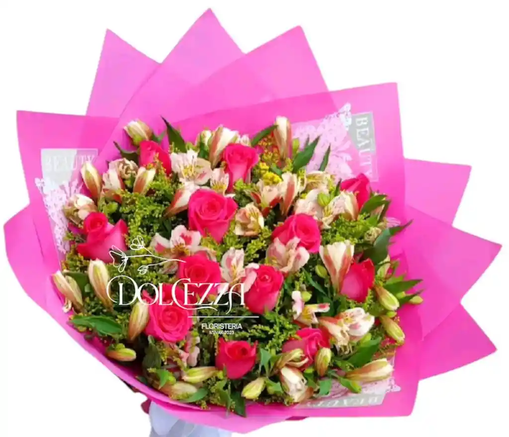 Flores Rosas Fucsia Hermoso Detalle