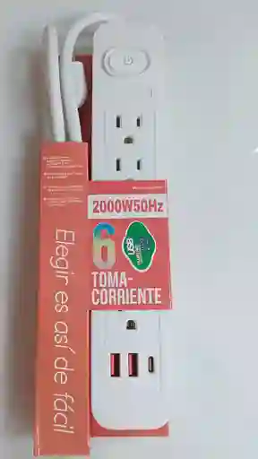 Multitoma Polo Tierra X6 Extensión 5mts T