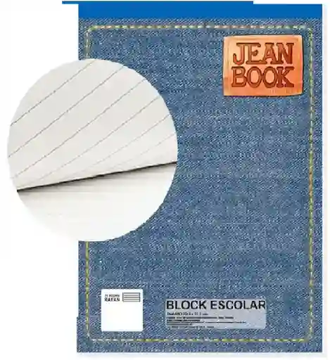 Block Papel Bond Tamaño Carta Rayado Jean Book 70hojas