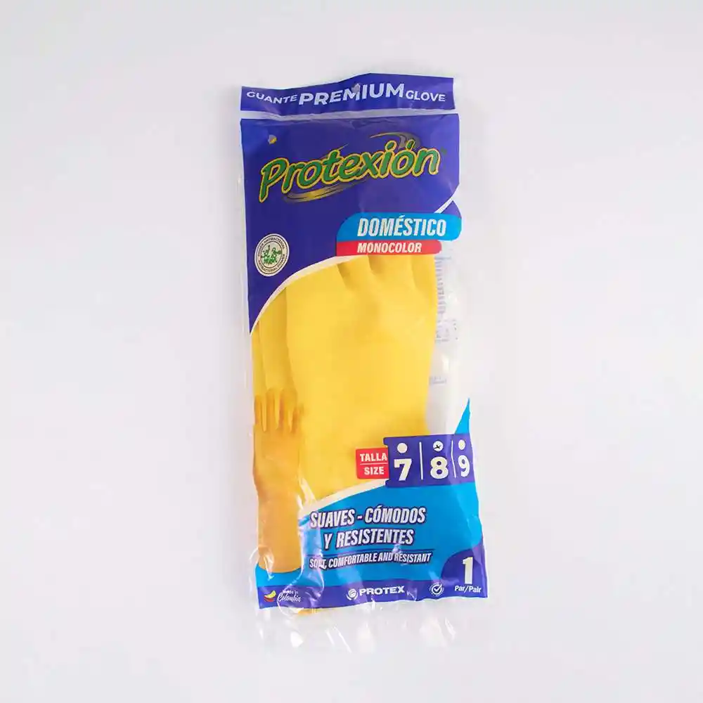 Guantes Visionario Domesticos Talla 8 Amarillo Latex