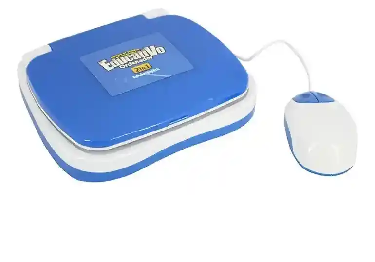 Mini Computador Portátil Mouse Didáctico Infantil Educativo Color Azul