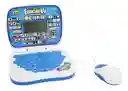 Mini Computador Portátil Mouse Didáctico Infantil Educativo Color Azul
