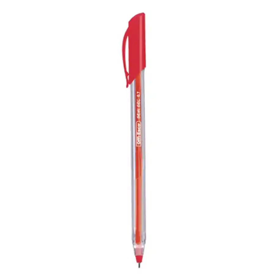 Bolígrafo Semi Gel 0.7 Mina Naranja Offi-esco Rojo X12