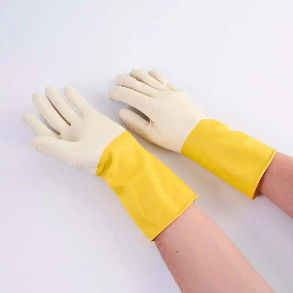 Guantes Visionario Corrugado S Amarillo Latex