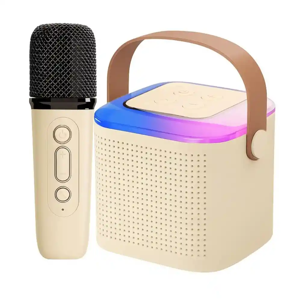 Kit Parlante Y Micrófono Karaoke Para Niños Bluetooth Rgb Y1