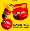 Lonchera Cars + Botilito 325ml Hermético Infantil Escolar - Rojo