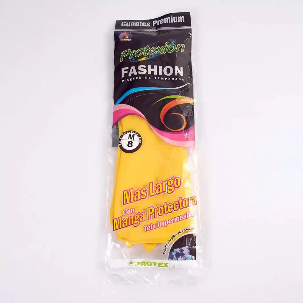 Guantes Visionario Extra Largo M Amarillo Latex