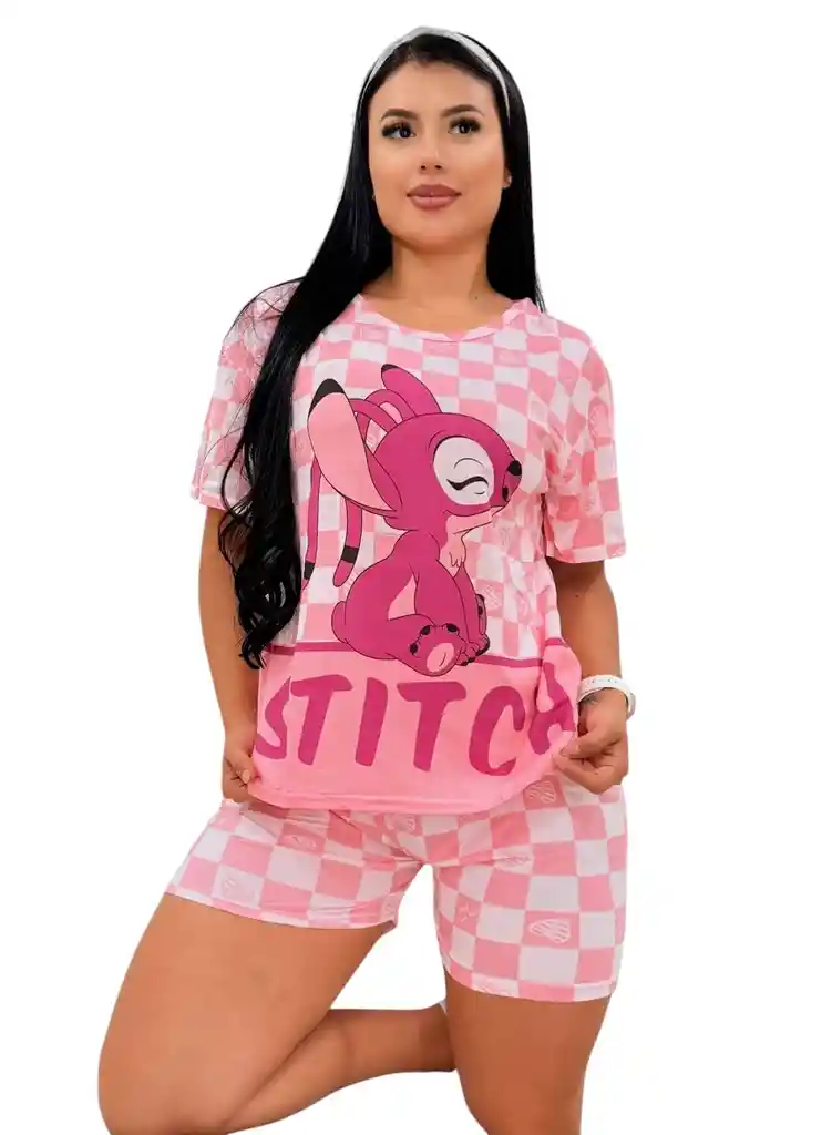 Conjunto De Pijama Estampada De Dos Piezas Talla Unica