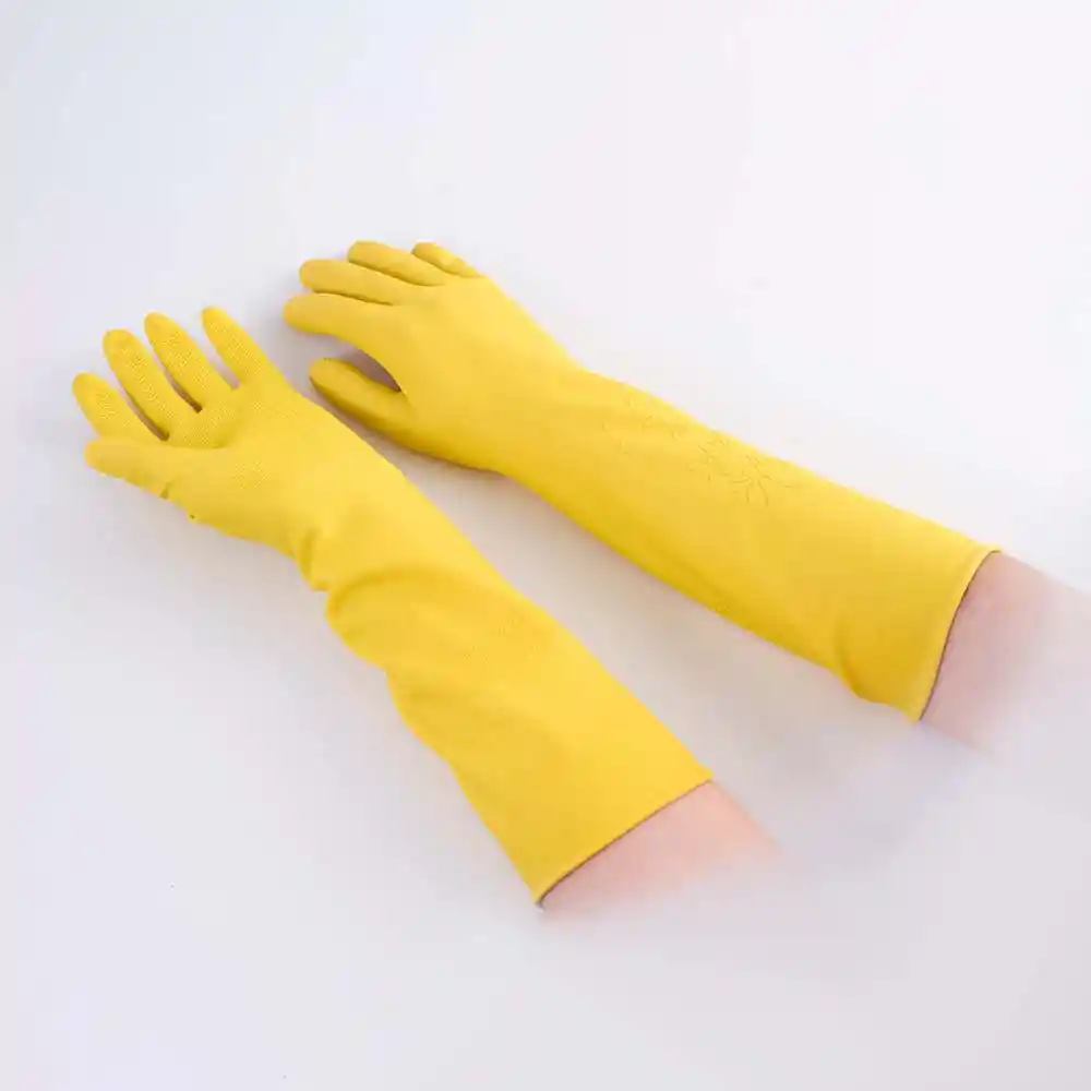 Guantes Visionario Extra Largo L Amarillo Latex