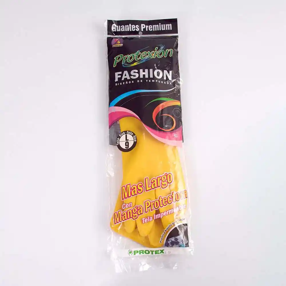 Guantes Visionario Extra Largo L Amarillo Latex