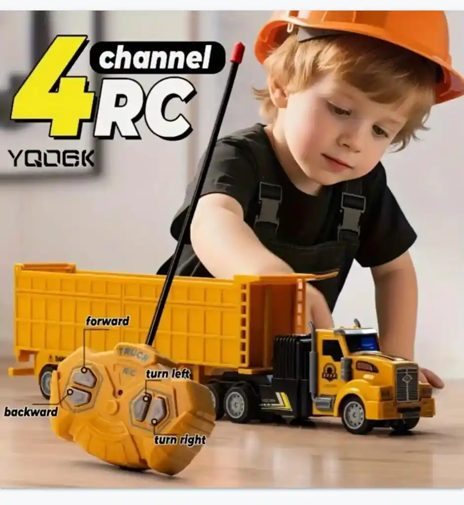 Tractomula Tráiler Con Control Remoto Batería Recargable