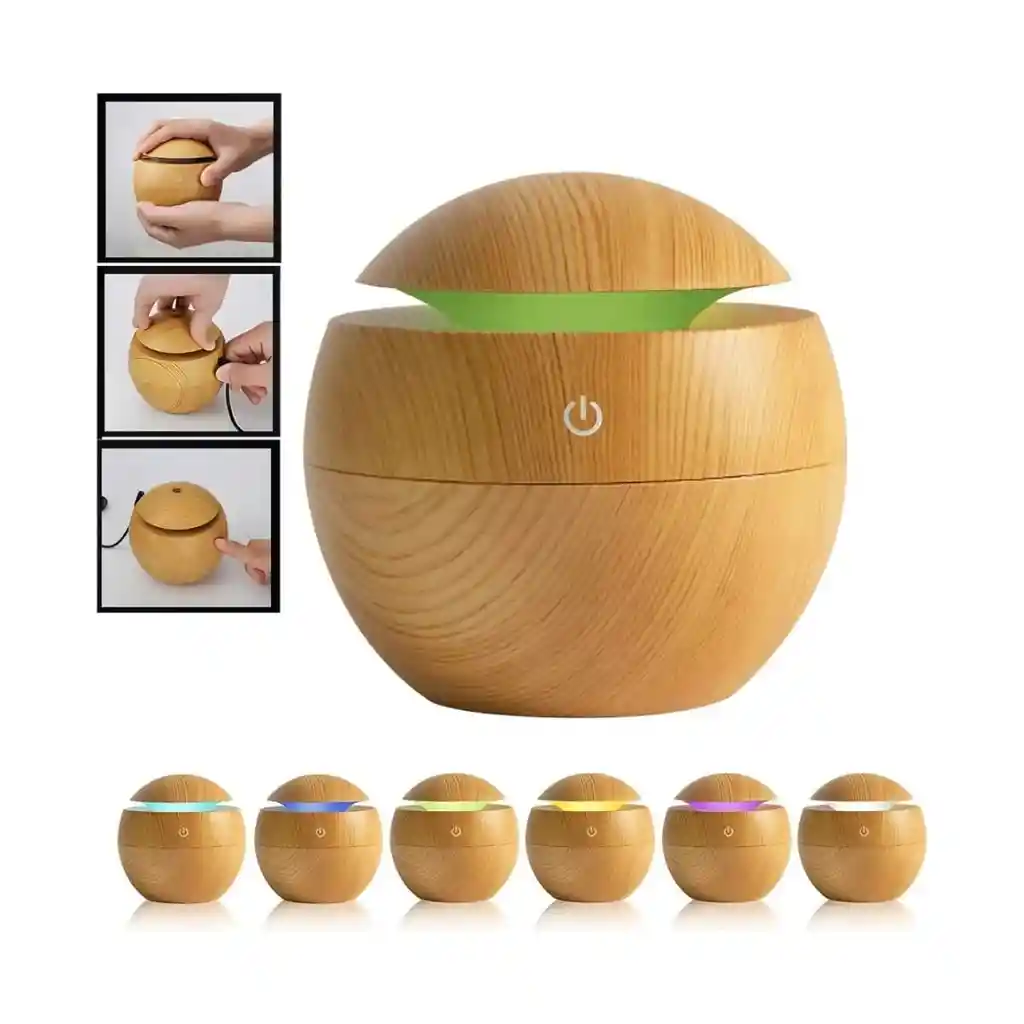 Humificador De Aromas Mini Esfera Led De 200ml 828