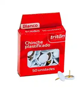 Chinche Plastificado Blanco X 50