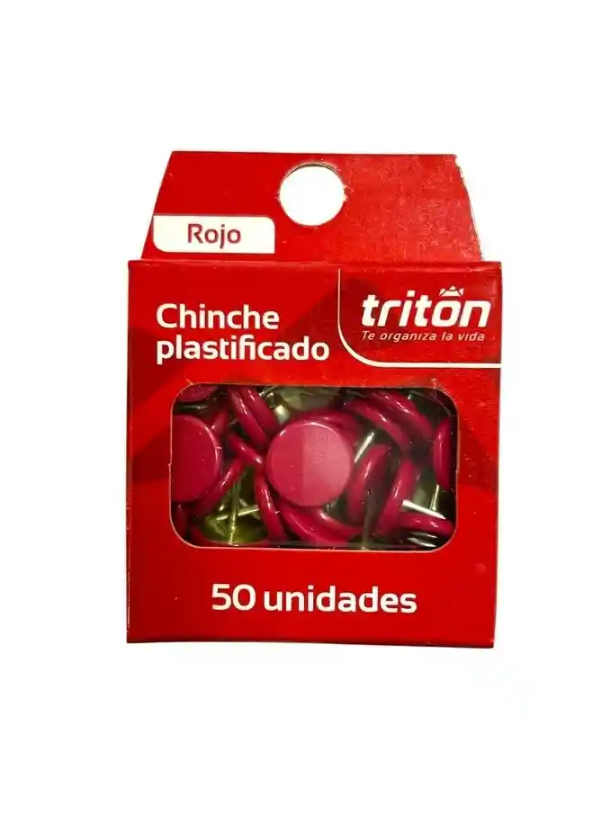 Chinche Plastificado Rojo Triton X 50