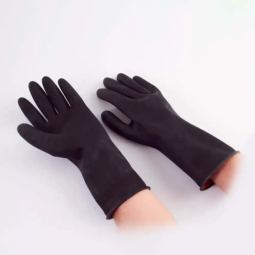 Guantes Visionario Industrial C25 L Negro Latex